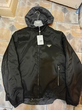 Prada Men's Black Hooded Jacket